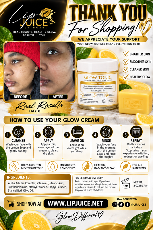 Glow tonic lightning cream + soap￼
